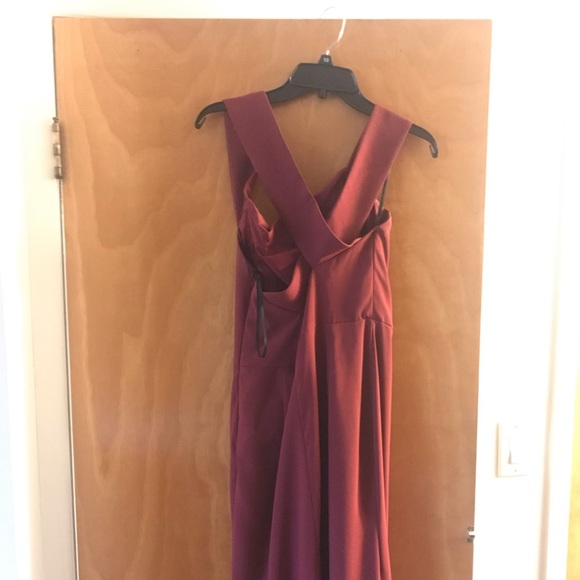 Dessy Collection bridesmaid dress burgundy - Picture 2 of 2